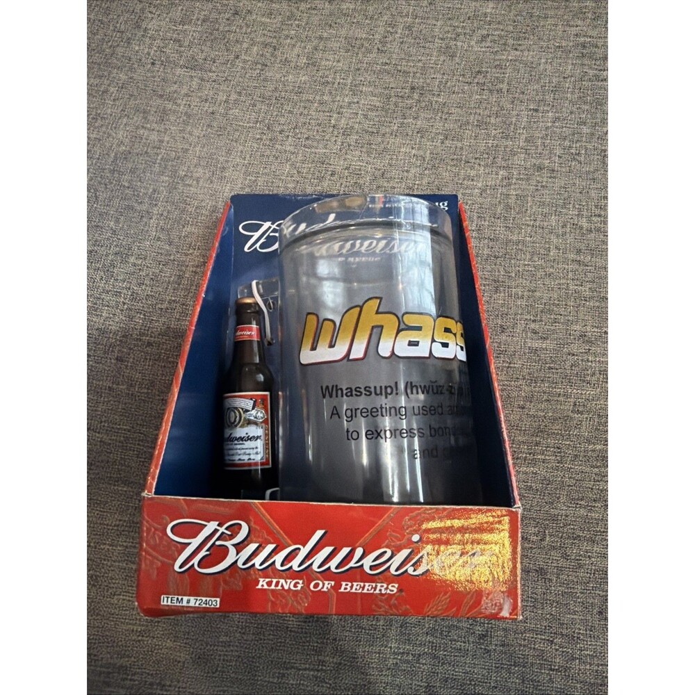 Vintage 2000 Budweiser Whassup! Definition Frosty Mug IN BOX